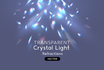 Wall Mural - crystal light pattern reflections. overlay for backgrounds. vector illsutration