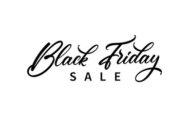 Poster - Black Friday Sale text design. Modern hand lettering for use in ad, poster, banner design.