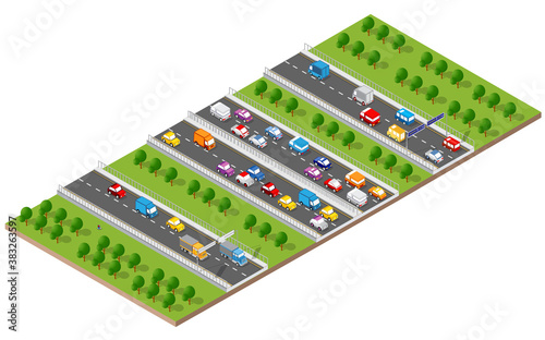 Fotografía City boulevard isometric avenue