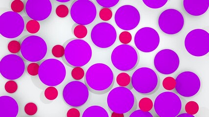 Poster - Abstract composition with colorful circles. Computer generated 3d rendering backdrop