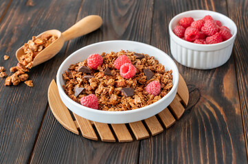 Canvas Print - Bowl of homemade granola