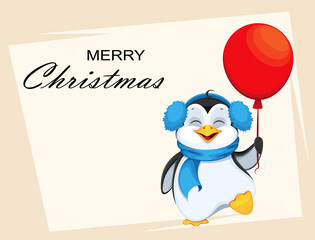 Sticker - Funny penguin cartoon character