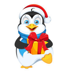 Sticker - Funny penguin cartoon character