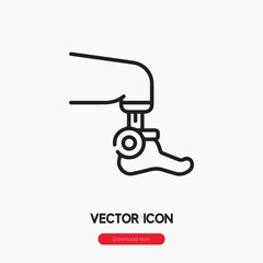 Poster - prosthetic leg icon vector sign symbol