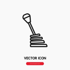 Poster - gearstick icon vector sign symbol