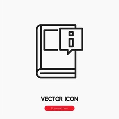 Poster - guide book icon vector sign symbol