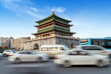 Sticker - China Xi'an city landmark, the bell tower