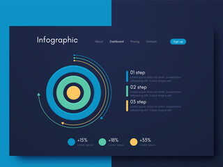 Vector graphics infographics with six options. Template for creating mobile applications, workflow layout, diagram, banner, web design, business reports with 6 steps.