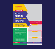 Kids School Education Admission Flyer Template