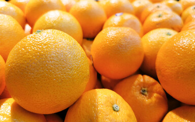 Wall Mural - close up photo of oranges in the market.
Can be used for background, wallpaper or graphic source.