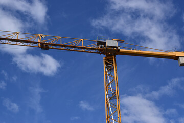 crane against blue sky