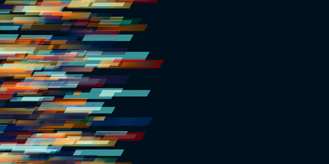 Fototapete - 3d illustration barely dark blue yellow red light abstract technology background for computer graphics internet websites and business