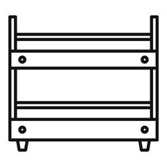 Poster - home bunk bed icon. outline home bunk bed vector icon for web design isolated on white background