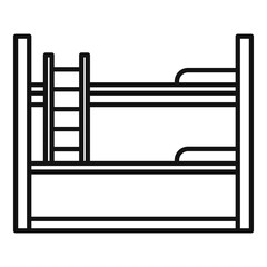 Poster - interior bunk bed icon. outline interior bunk bed vector icon for web design isolated on white backg