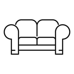 Poster - childrens room sofa icon. outline childrens room sofa vector icon for web design isolated on white b