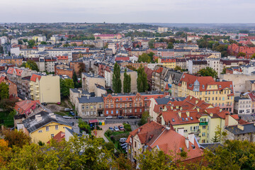 Wall Mural - Sightseeing of Poland. Cityscape of Grudziadz, aerial view 