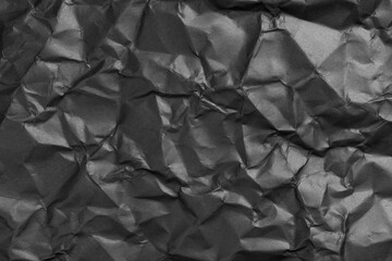 Wall Mural - black crumpled paper texture