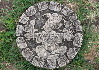 Poster - Mayan calendar in Tonina. Chiapas, Mexico