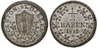 Switzerland Swiss Canton Saint Gallen billon coin 1/2 half batzen 1812, shield with fascine flanked by sprigs, denomination and date within wreath,