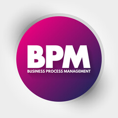 Poster - bpm - business process management acronym, business concept background
