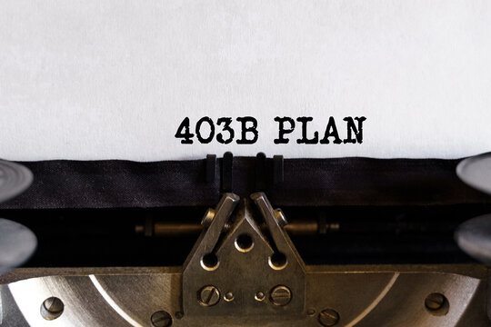 Vintage typewriter with typed text - 403B PLAN
