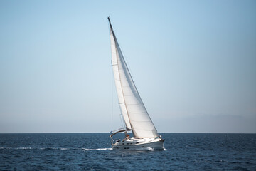 Wall Mural - Boats in the Aegean Sea. Yachting. Luxury sailing.