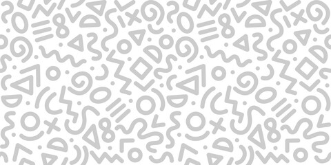 Seamless monochrome geometric pattern. Fashion 80-90s. Hipster Memphis style.