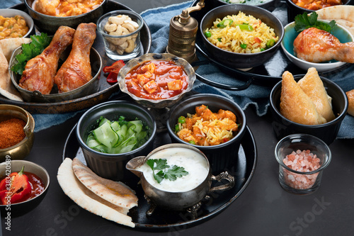Photo Assortment Indian recipes food various.