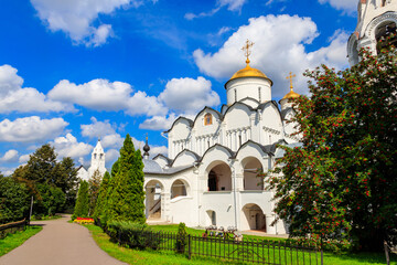 Intercession cathedral of Intercession (Pokrovsky) convent in Suzdal, Russia. Golden ring of Russia