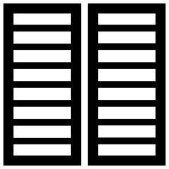 Canvas Print - 
Isolated icon design of plantation shutter
