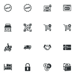 Sticker - Online shopping icons - Set 3