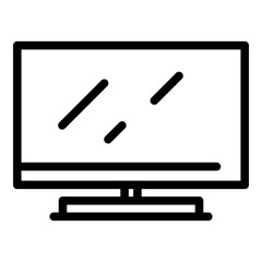 Poster - Computer screen monitor icon. Outline computer screen monitor vector icon for web design isolated on white background