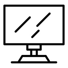 Poster - Tv monitor icon. Outline tv monitor vector icon for web design isolated on white background
