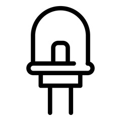 Poster - Circuit diode icon. Outline circuit diode vector icon for web design isolated on white background