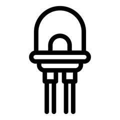 Poster - Polarity diode icon. Outline polarity diode vector icon for web design isolated on white background
