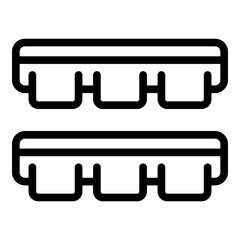 Poster - fridge ice tray icon. outline fridge ice tray vector icon for web design isolated on white backgroun