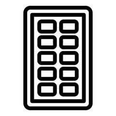 Poster - Cocktail ice trays icon. Outline cocktail ice trays vector icon for web design isolated on white background