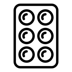 Poster - Storage ice tray icon. Outline storage ice tray vector icon for web design isolated on white background