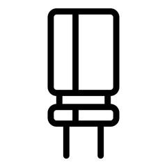 Poster - Electronic capacitor icon. Outline electronic capacitor vector icon for web design isolated on white background