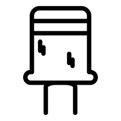 Poster - Capacitor circuit icon. Outline capacitor circuit vector icon for web design isolated on white background