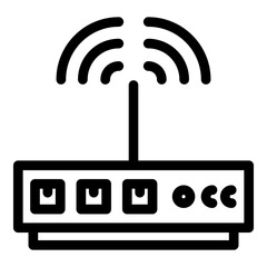 Poster - Web modem icon. Outline web modem vector icon for web design isolated on white background