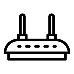 Poster - Wireless modem icon. Outline wireless modem vector icon for web design isolated on white background