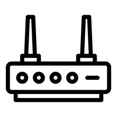 Poster - Network modem icon. Outline network modem vector icon for web design isolated on white background