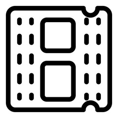 Poster - Pc processor icon. Outline pc processor vector icon for web design isolated on white background