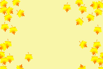 Sticker - autumn leaves frame isolated on background