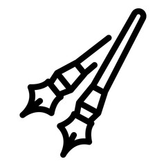 Poster - Pen tool icon. Outline pen tool vector icon for web design isolated on white background