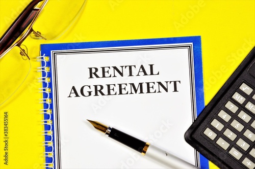 Cuadros en Lienzo Lease agreement - text inscription on the planning form