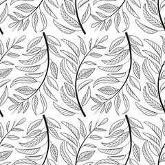 Poster - Leaves seamless pattern