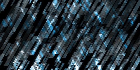 Fototapete - 3d illustration barely dark blue yellow red light abstract technology background for computer graphics internet websites and business