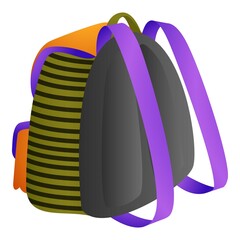Poster - school backpack icon. cartoon of school backpack vector icon for web design isolated on white backgr